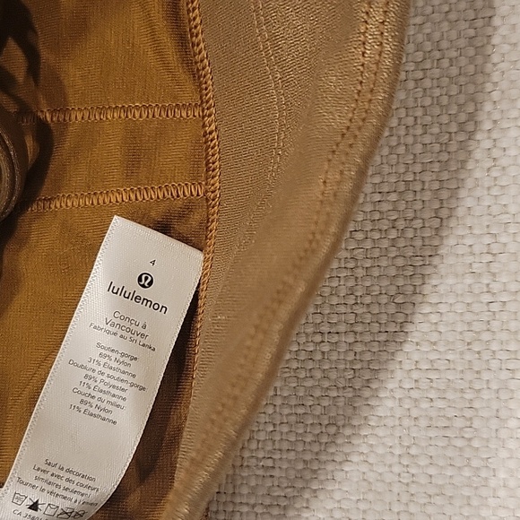 SOLD Lululemon Bronze Brown Metallic Energy Sports Bra 4 Long Line - Picture 4 of 5